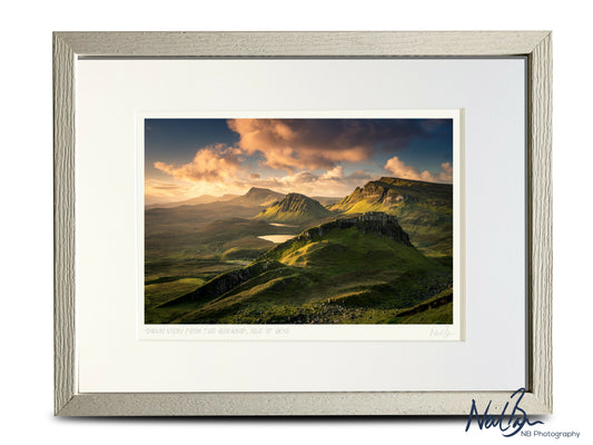 Trotternish from Quiraing Isle of Skye Scotland - A4 (40x30cm) Framed/Unframed Fine Art Photo Print