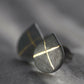 Oxidised Keum Boo 'X' Teardrop Studs