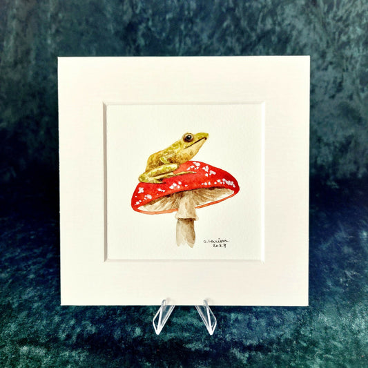 Original Watercolour_Toad on Toadstool (1)