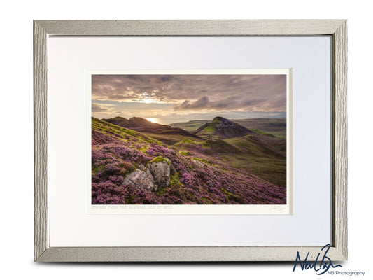Purple Heather Quiraing Skye Scotland - A4 (40x30cm) Framed/Unframed Fine Art Photo Print