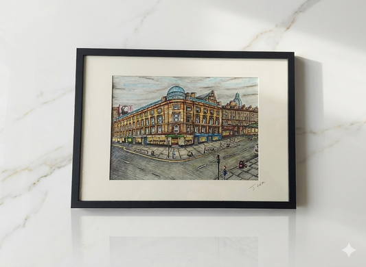 Glasgow Union Corner Building, Framed Art Print