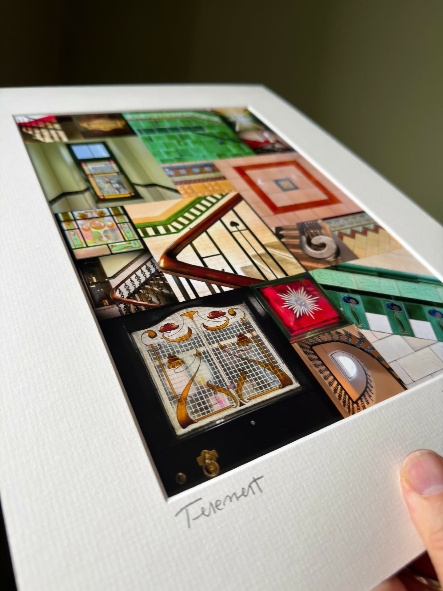 Tenement (rectangular version) Glasgow print - signed mounted print 30 x 40cm - Stuart Brown Photography - FREE DELIVERY