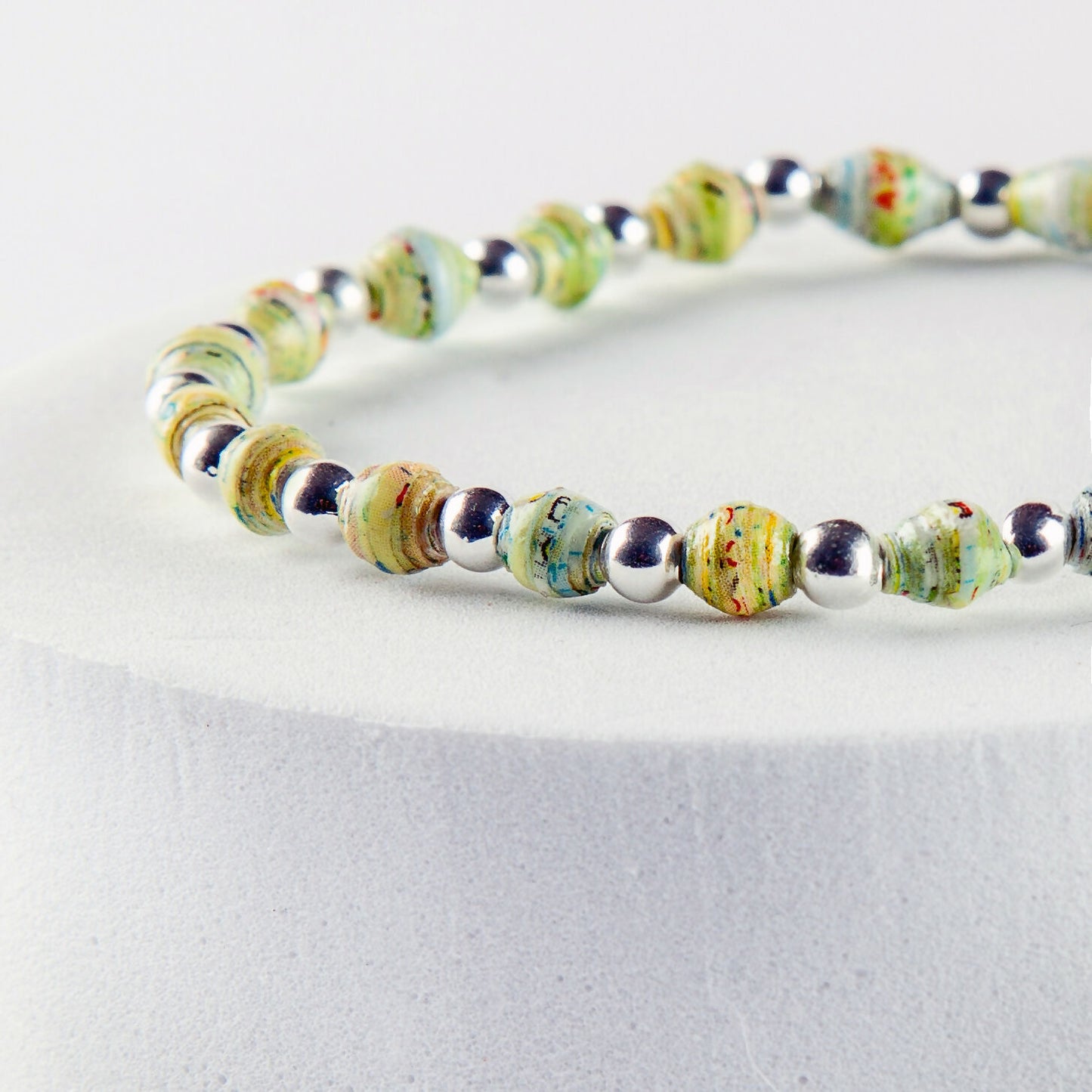 scotland map bracelet small silv-pl green 03