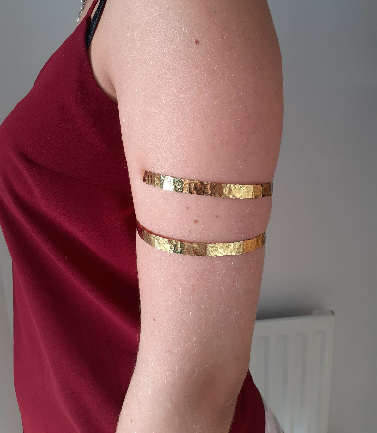 Hammered Bangle copper/brass #8