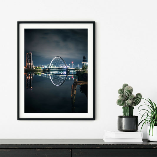 Serene reflection over river Clyde print