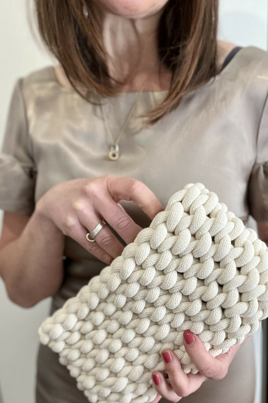 Off White Clutch Bag