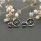 Sterling silver and amethyst earrings