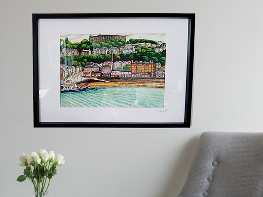 Oban Waterfront, Framed Giclee Art Print