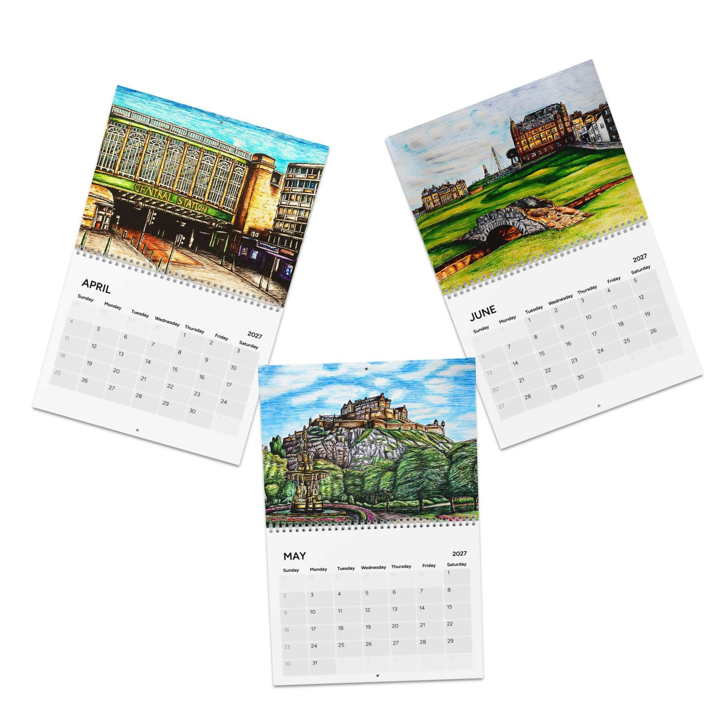 Scotland 2027 A4 Wall Calendar