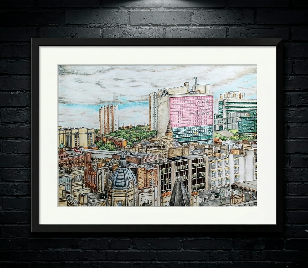 Glasgow Skyline, Framed Art Print