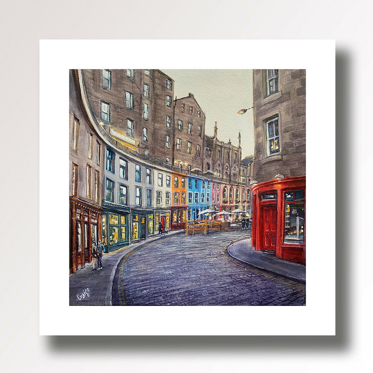 Victoria Street Edinburgh, Diagon Alley Harry Potter, by Scottish artist Craigo