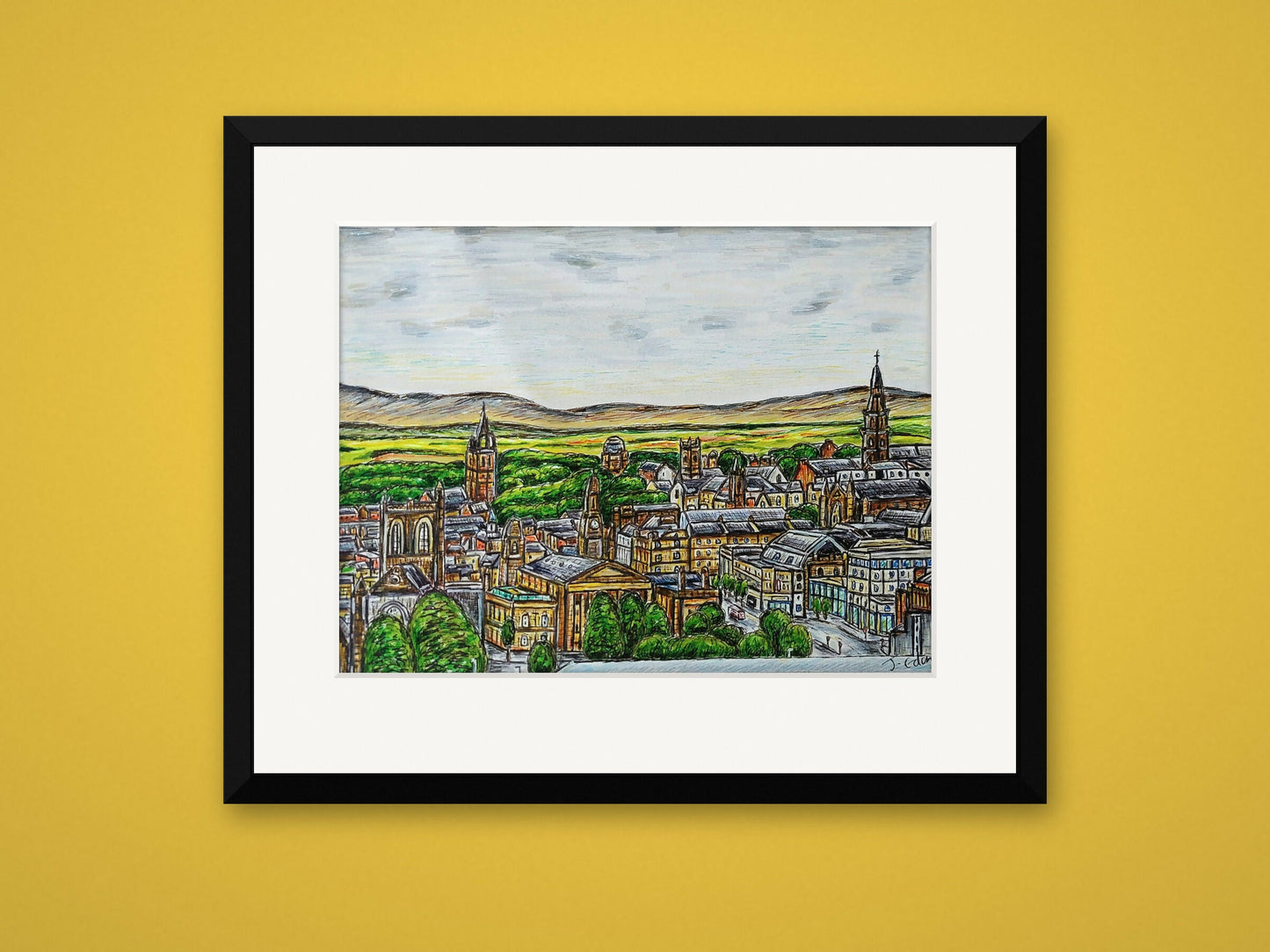 Paisley Skyline, Framed Art Print