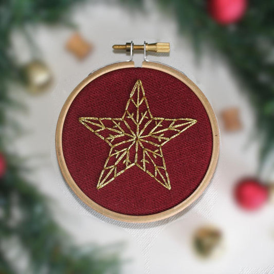 Christmas Bauble Embroidery Kit - Star