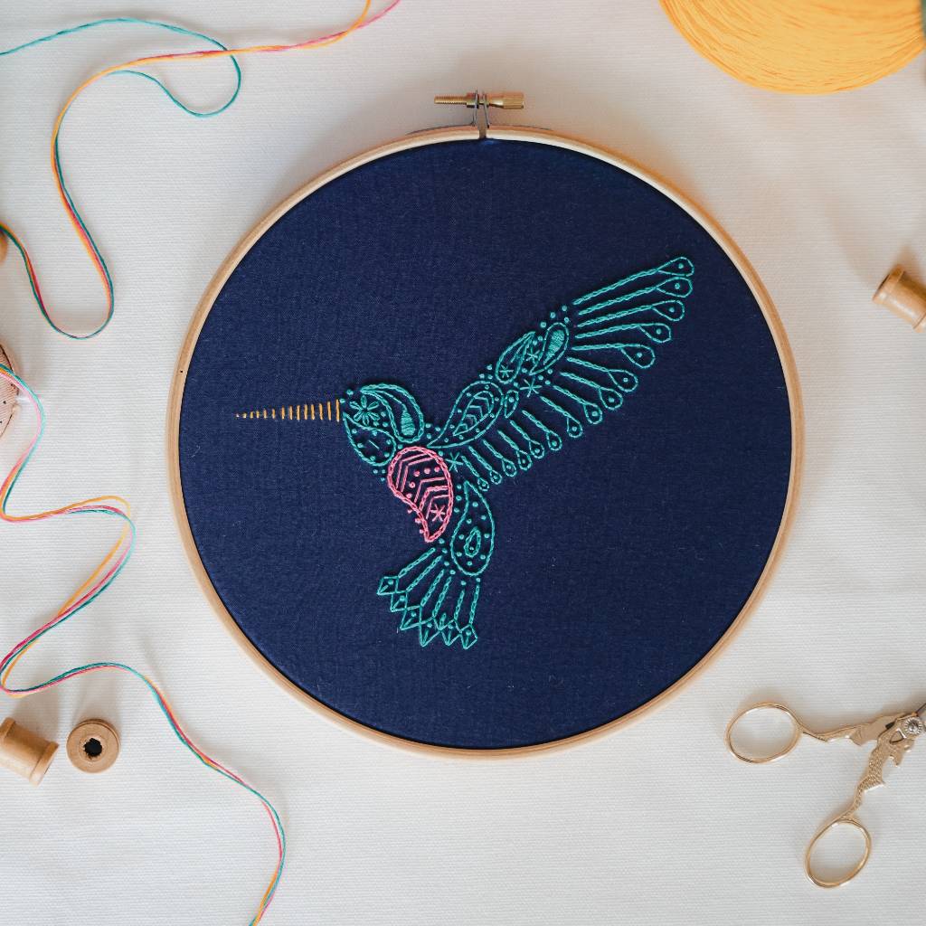 Hummingbird Kit Hummingbird Embroidery Kit – Scottish Design Exchange