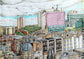 Glasgow Skyline, Framed Art Print