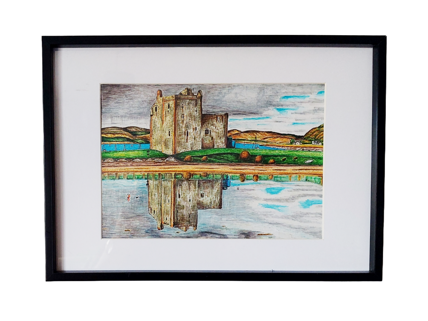 A3 Original Lochranza Castle Arran, Scotland Framed Art