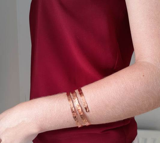 Hammered Bangle brass/copper #5