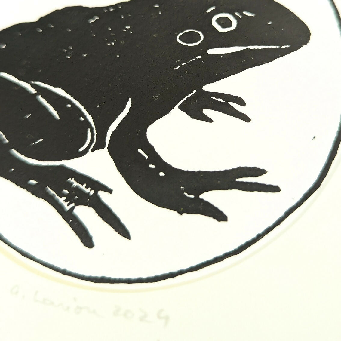 Linocut Frog Pattern Frog Linocut Print – Scottish Design Exchange