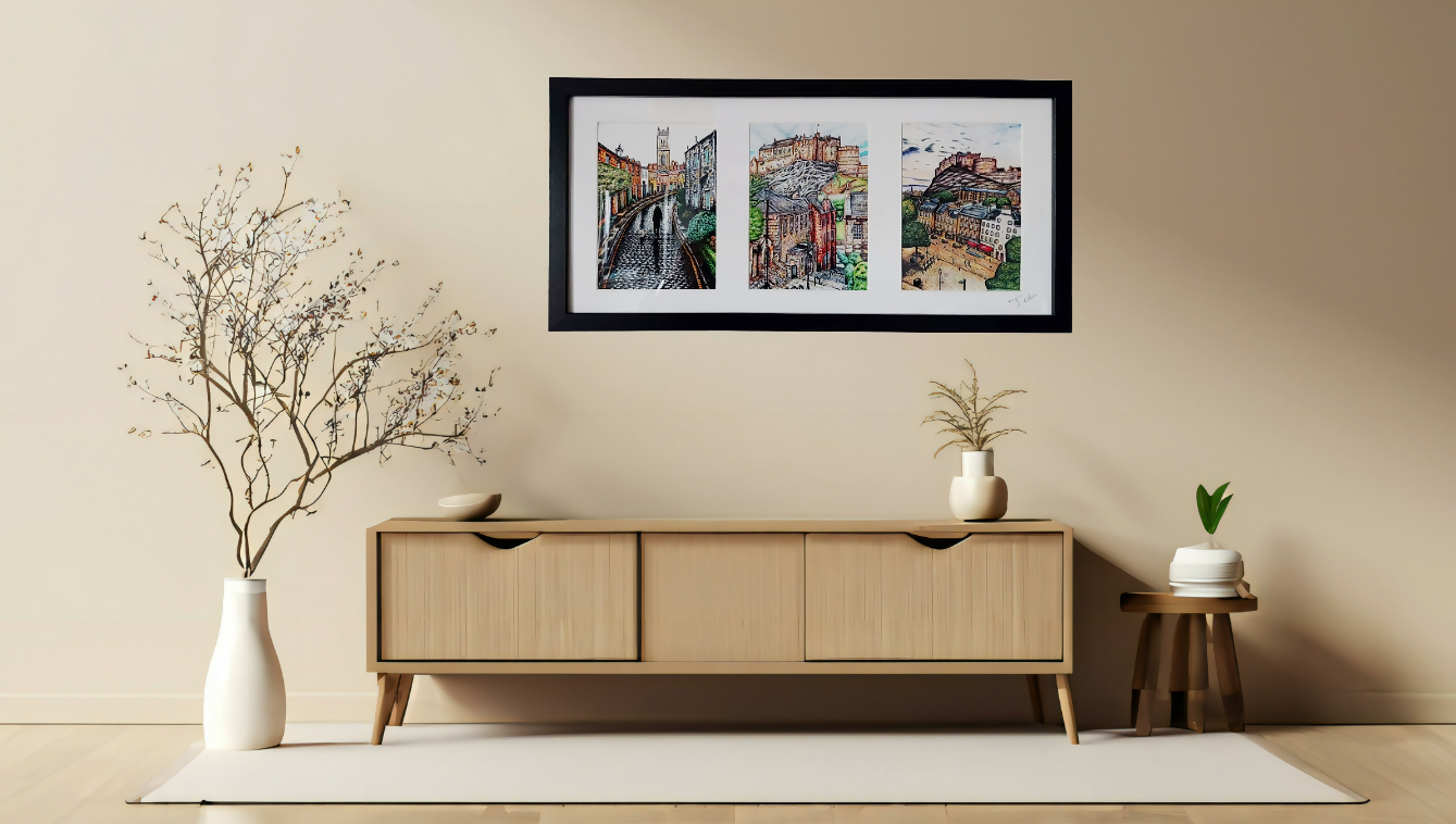 Framed Edinburgh 3 in 1 collage Print