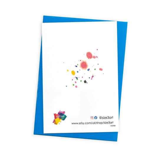 Unique 21st Birthday Card | 21st Anniversary Card with Coloured Envelope