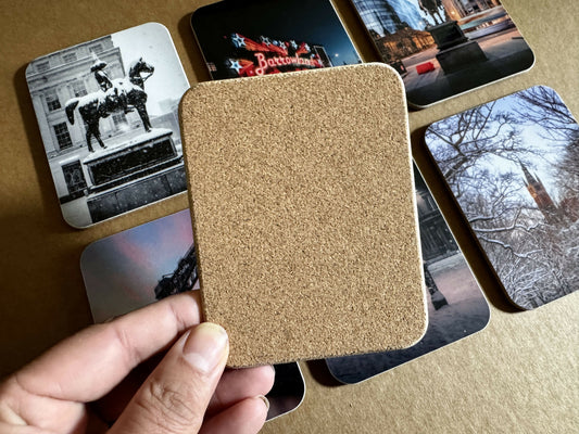 Glasgow Coasters with Cork Backing (Set of 6)