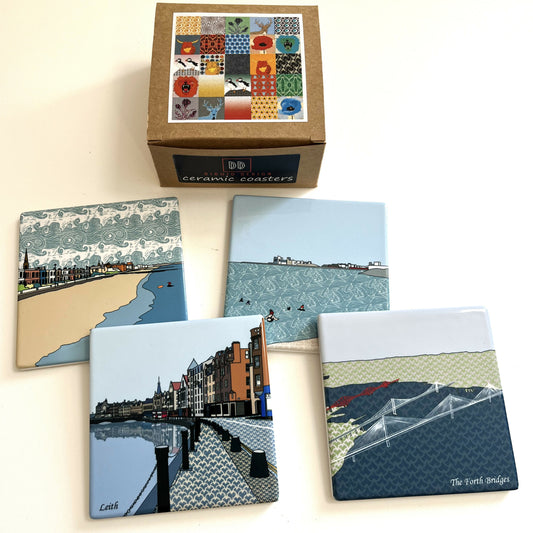 Edinburgh By The Sea Ceramic Coasters