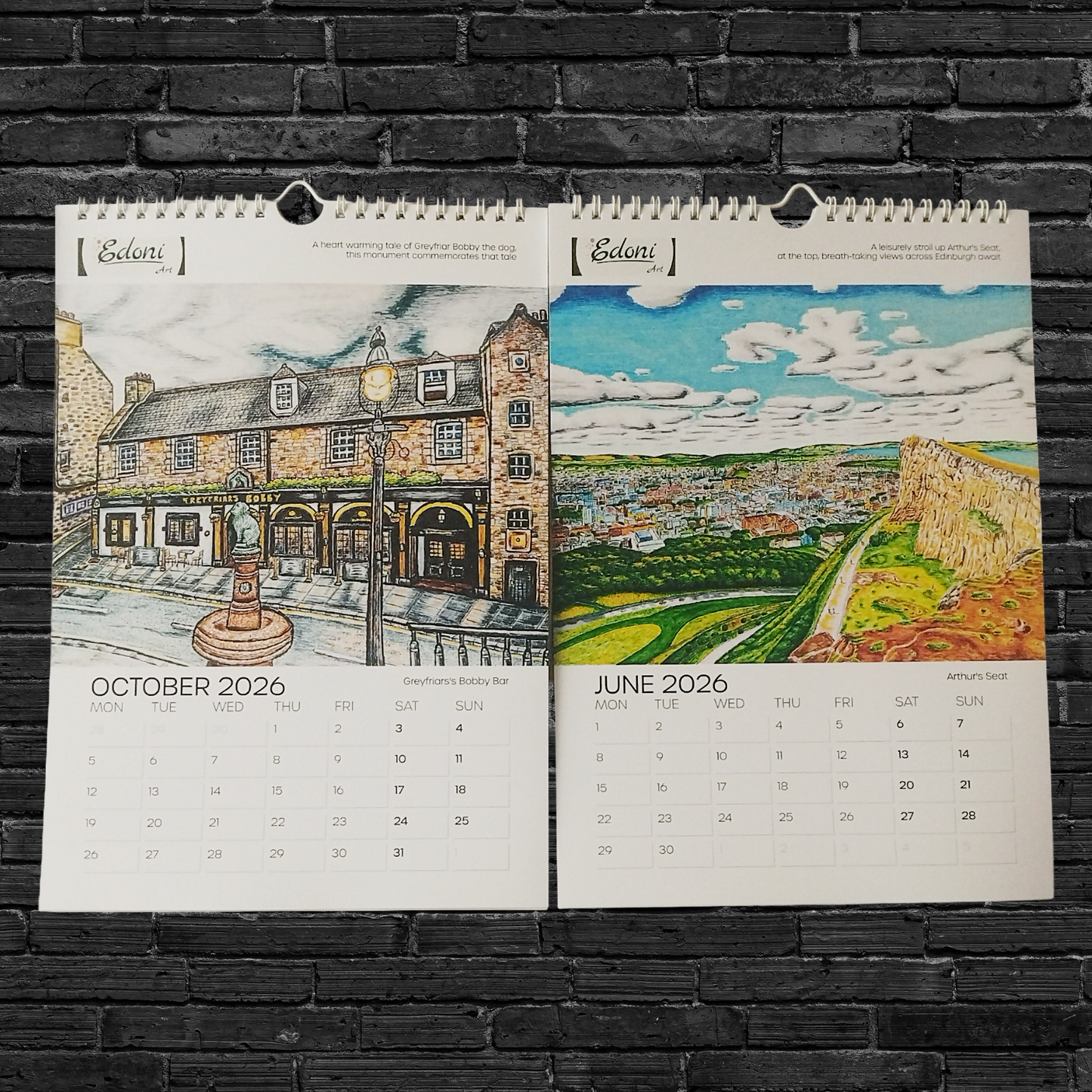 Limited Edition Edinburgh A4 Wall Calendar