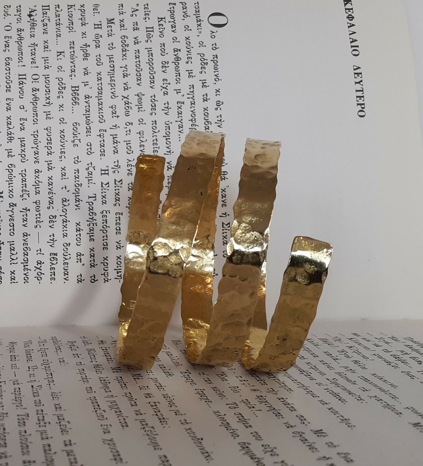 Hammered Bangle copper/brass #8