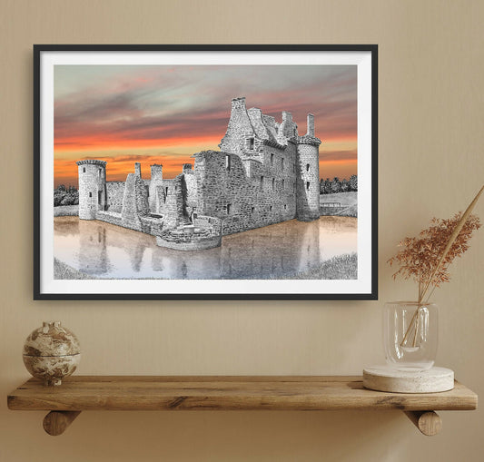 Caerlaverock Castle Print, Dumfries & Galloway