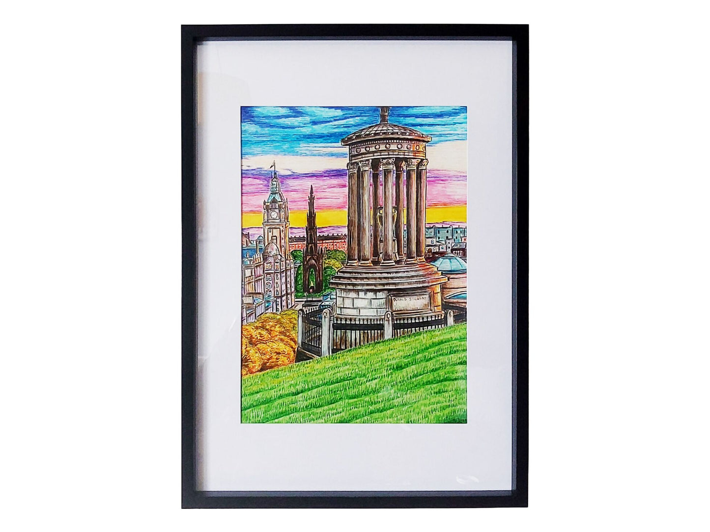 Edinburgh Carlton Hill Framed Giclee Art Print