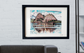 A3 Original Dumbarton castle, Scotland Framed Art