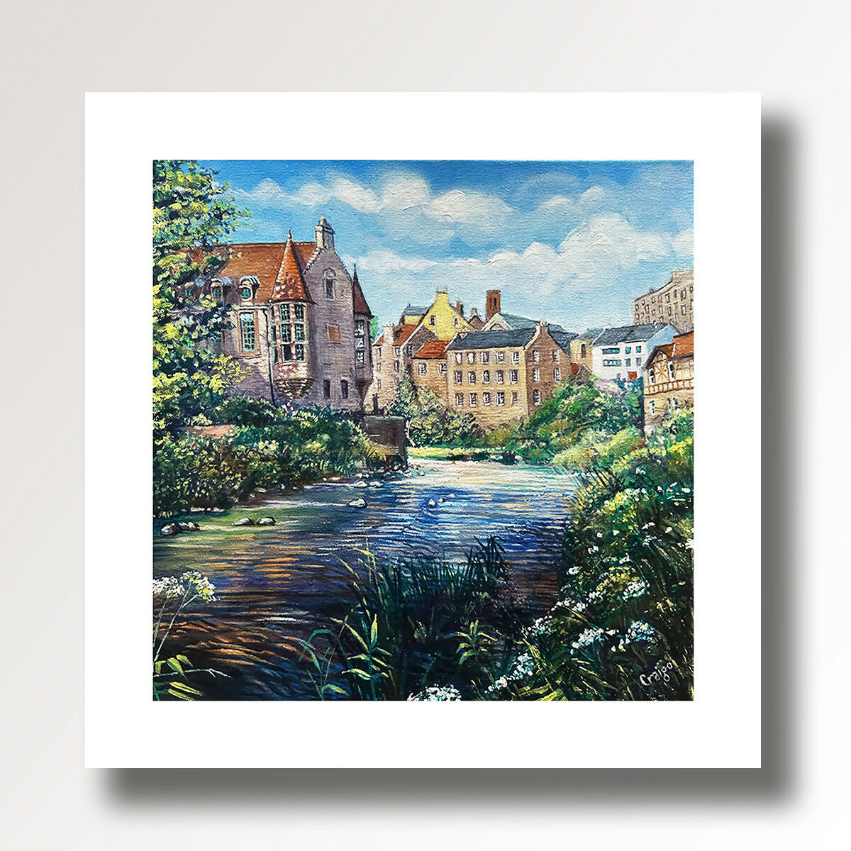 Dean Village print, from original oil painting by Scottish Artist Craig Seaton Bell or Craigo