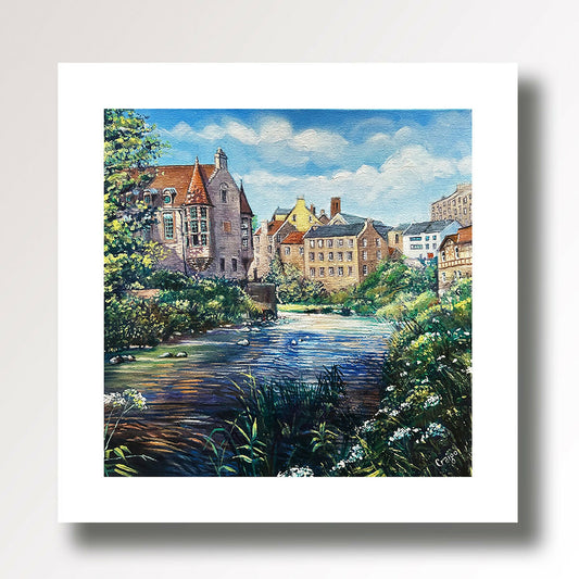 Dean Village print, from original oil painting by Scottish Artist Craig Seaton Bell or Craigo