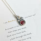 Sterling silver botanical necklace with carnelian gemstone