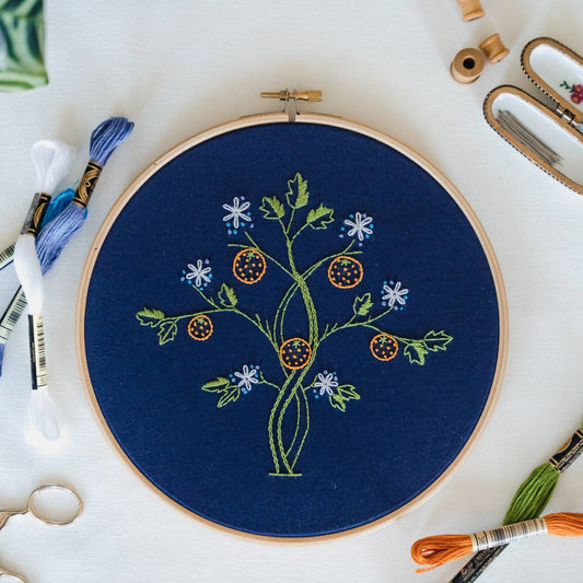 Orange Tree Embroidery Kit