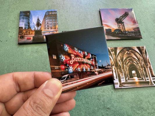Glasgow Fridge Magnet Set | Set of 5 Iconic Glasgow Landmarks | Photography Magnets | Glasgow Gift