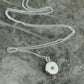 2mm Lab Diamond Solid Sterling Silver Pebble Pendant Necklace