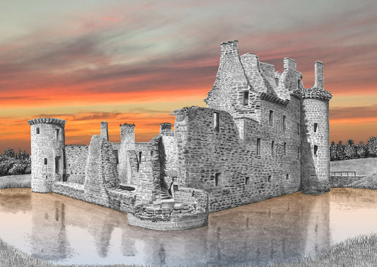 Caerlaverock Castle Print, Dumfries & Galloway