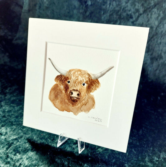 Original Watercolour_Highland Cow (2)