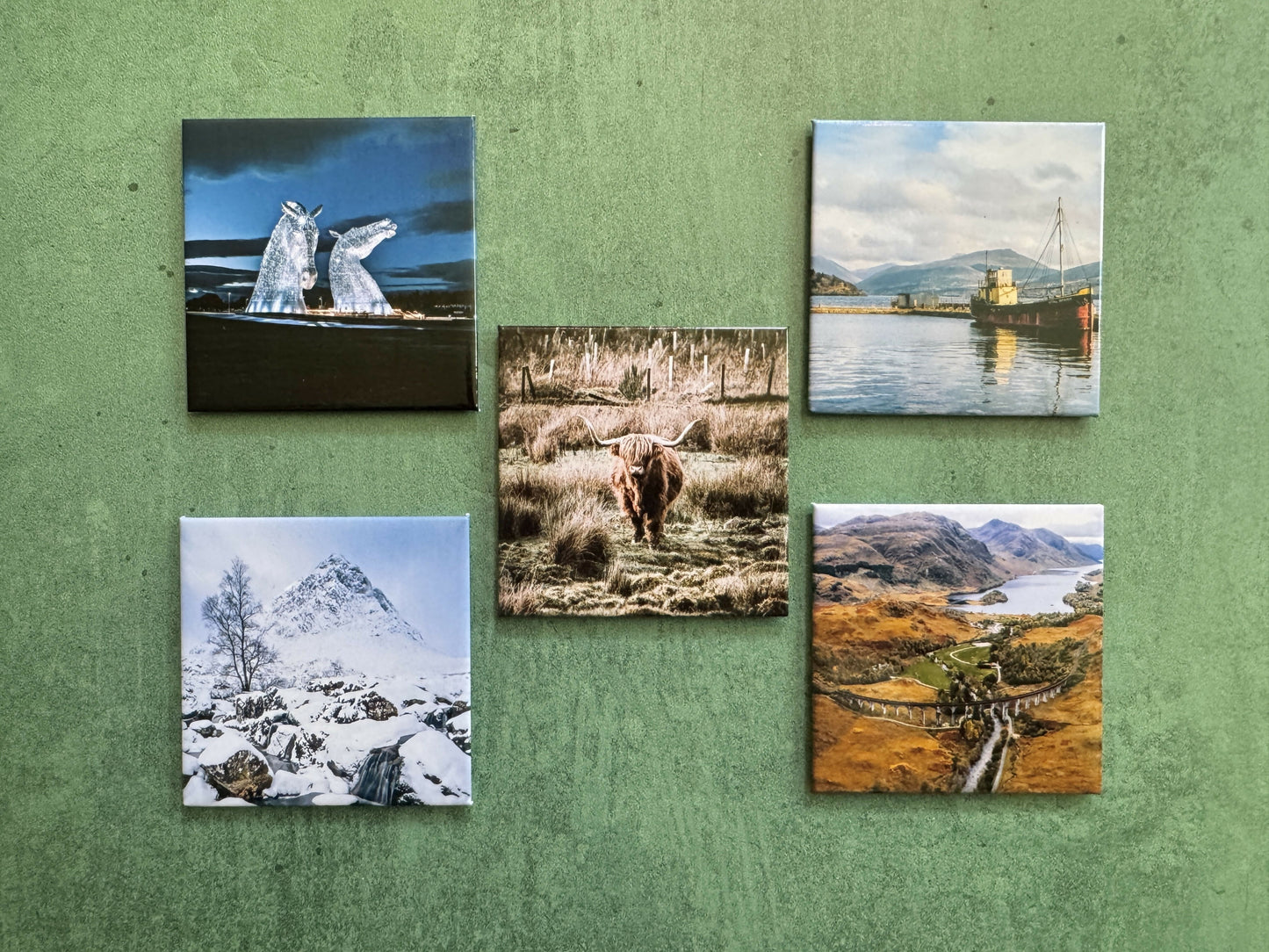 Scotland Fridge Magnet Set | Set of 5 Scottish Landscapes & Icons | Photography Magnets | Scotland Gift