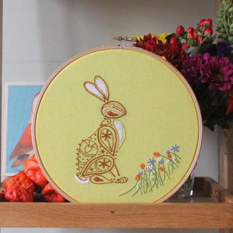 South Darwin Rugby Embroidery Rabbit Pattern Rabbit Embroidery Kit – Scottish Design Exchange