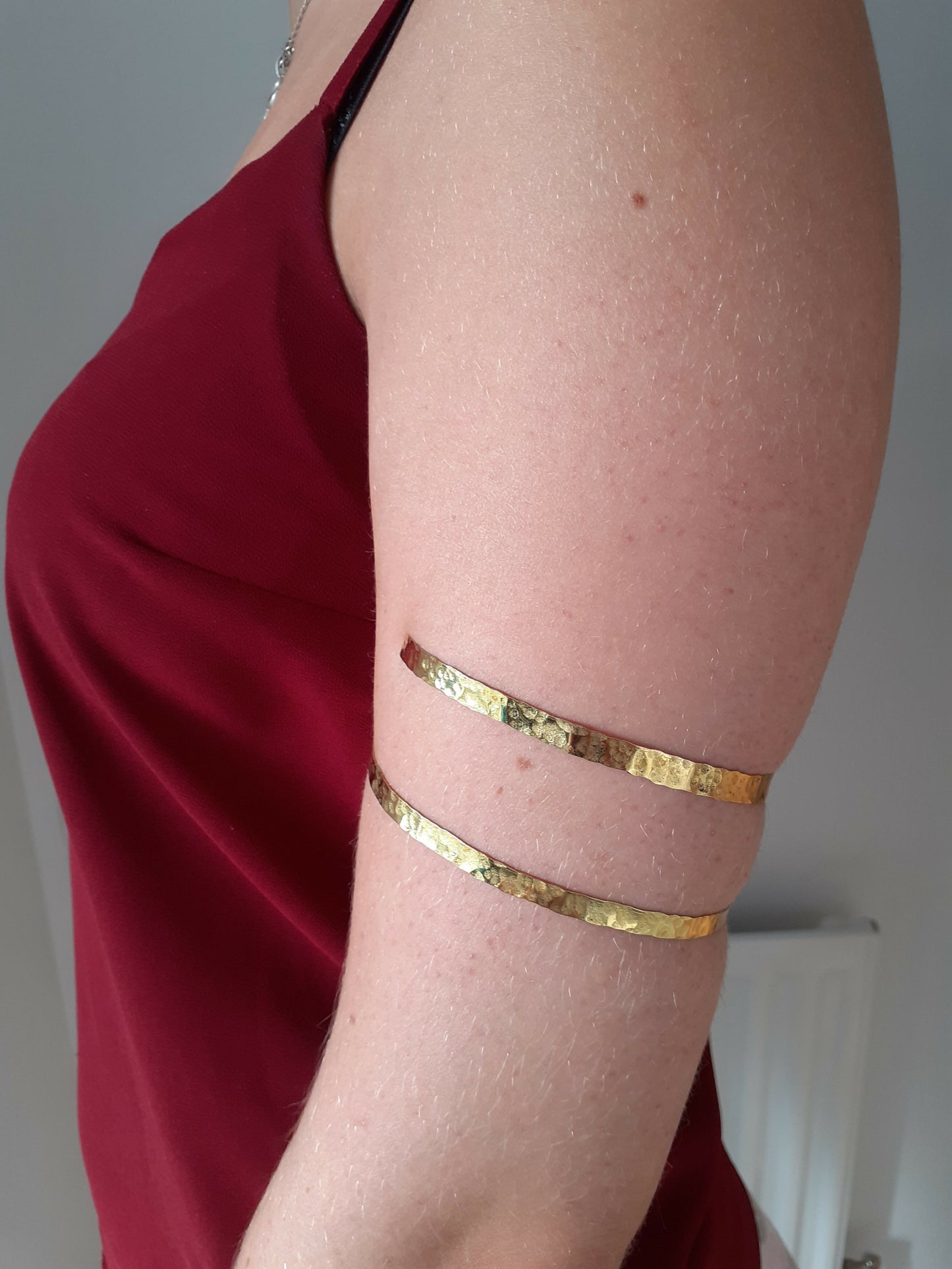 Hammered Bangle brass/copper #5