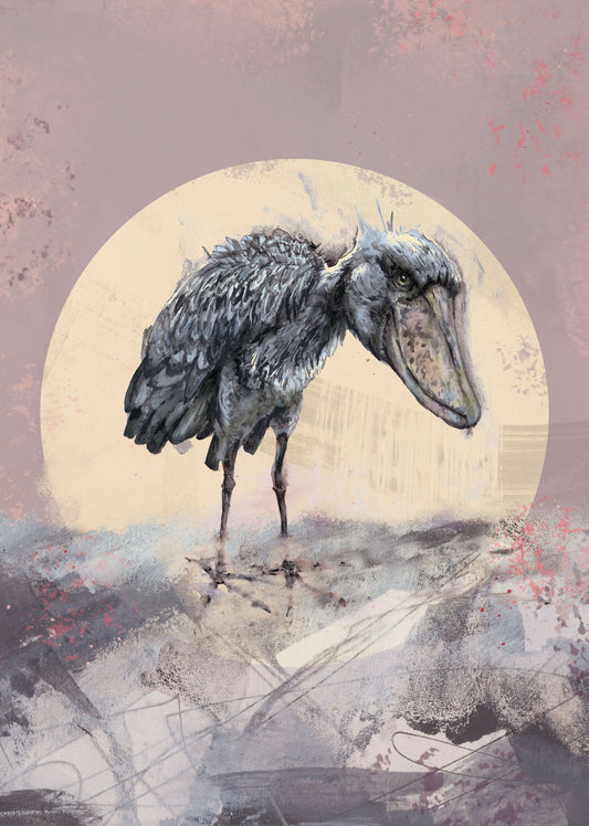 Shoebill - Unframed A4 Giclee Print
