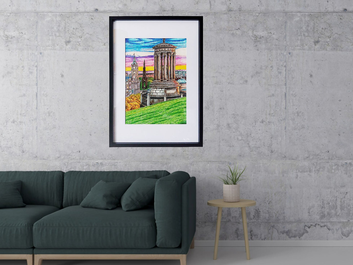 Edinburgh Carlton Hill Framed Giclee Art Print
