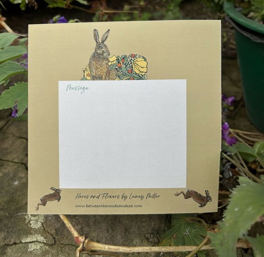 3D hare card background