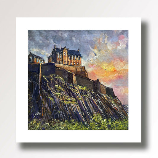 Edinburgh Castle print, from original painting by Scottish Artist Craig Seaton Bell or Craigo