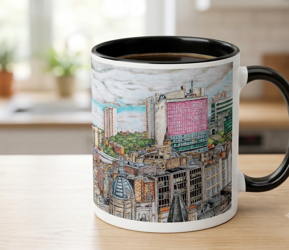 Ceramic 11oZ Mug Glasgow cityscape Design