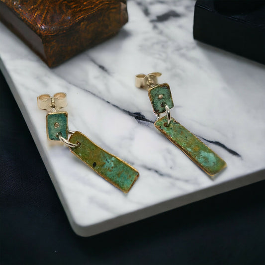 Drop earrings, Geometric Found-beneath