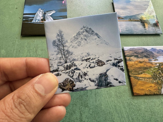 Scotland Fridge Magnet Set | Set of 5 Scottish Landscapes & Icons | Photography Magnets | Scotland Gift