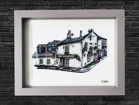 Glasgow Old Smiddy Pub Art Print